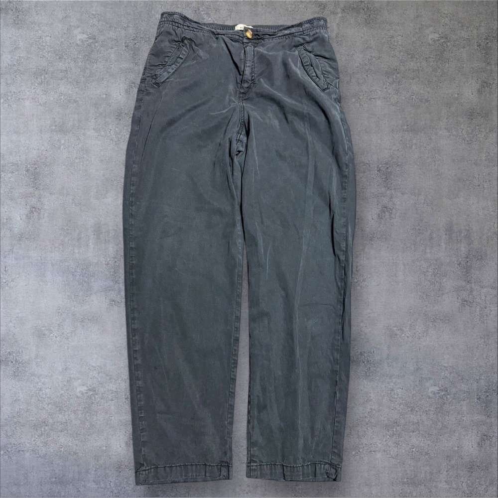 Marine‎ Layer Pants Mens L Black Chino Elastic Waist Stretch Casual 17326